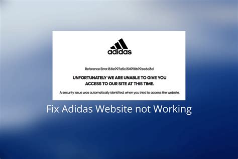 adidas website problems